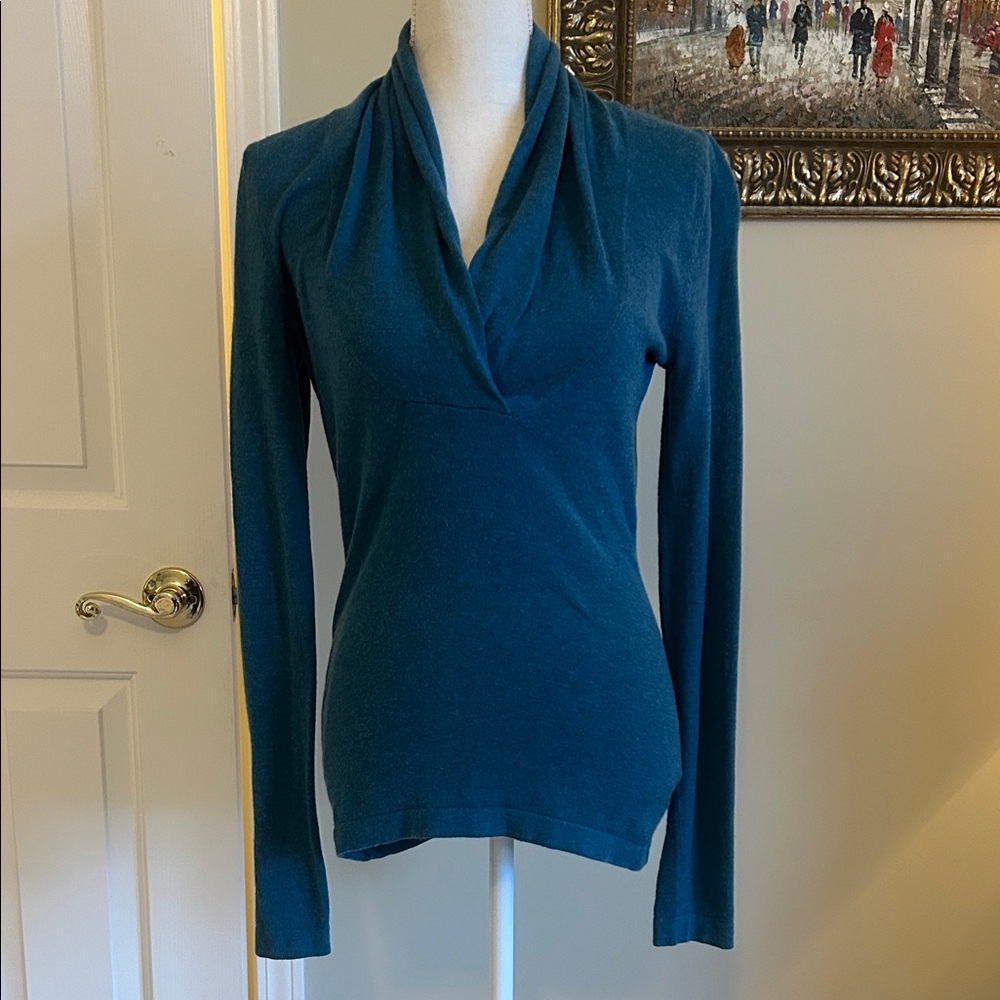 Banana Republic Teal Cowl Neck Sweater